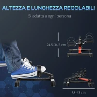 HOMCOM stepper cu pedale, reglabil, 33-43x40x24.5-34.5 cm(m-5)