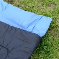 Outsunny® Schlafsack Deckschlafsack Doppelschlafsack mit Kissen zum Camping 190cm(m-5)