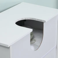 kleankin Mobilier Sub Lavoar pentru Baie, din MDF, 60x30x60cm, Gri si Alb(m-7)