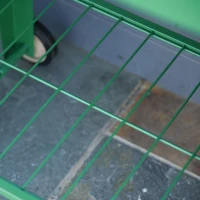 Outsunny Hochbeet mit Rädern, Regal Kräuterbeet Pflanzenbeet Metall für Garten, Balkon Grün 104 x 39 x 80 cm(m-9)