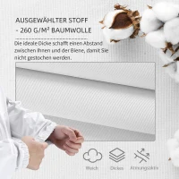 Outsunny Imkeranzug aus Baumwolle Imkerei Anzug Schutzbekleidung mit Schleier Ziegenlederhandschuhe Weiß XXXL Unisex(m-3)