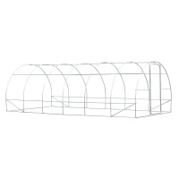 Outsunny® Gewächshaus mit 2 Fenstern Foliengewächshaus 18 m²(m-6)