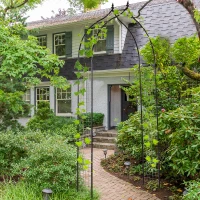 Outsunny® Pflanzbogen Torbogen Rankgitter Rosenbogen Garten Wetterfest H250 cm Metall(m-2)