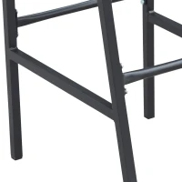 Outsunny® Garten Bartisch Set 3-tlg. Barset Gartenbar Sitzgruppe Barhocker Metall Grau(m-9)