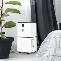 HOMCOM® Luftentfeuchter mit 3 Modi un 24 h Timer Raumentfeuchter ABS Weiß(m-10)