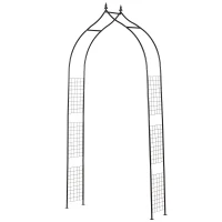 Outsunny® Pflanzbogen Torbogen Rankgitter Rosenbogen Garten Wetterfest H250 cm Metall(m-1)