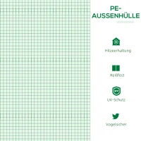 Outsunny foliekas met raam groen 119 x 60 x 60 cm(m-4)