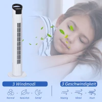 HOMCOM torenventilator met afstandsbediening 20 cm x 20 cm x 78,5 cm(m-5)