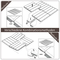 Outsunny set van 9 vloertegels, klikmechanisme, houtnerf, bruin, 30 x 30 x 2 cm (afmetingen per tegel)(m-6)