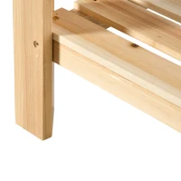 Outsunny Planttafel Tuintafel met Wastafel Houten Bloementafel met Ladehaak Mandplank Tuinterras Naturel 107,5 x 46 x 142 cm(m-9)