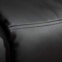 HOMCOM Divano Letto 2 Posti con Schienale Regolabile in Similpelle, 95x141,5x94,5cm, Nero(m-9)