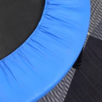 HOMCOM Φ96cm Mini Fitness Trampoline Home Gym Yoga Exercise Rebounder Indoor Outdoor Jumper w/ Safety Pad, Support Up to 100 KG, Blue and Black(m-9)