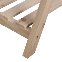Outsunny Blumenregal aus Holz 2-stufiger Pflanzenständer Blumenständer Natur innen draußen 108 x 37 x 65 cm(m-9)