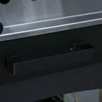 Outsunny pizzaoven BBQ 3 niveaus zwart + zilver 63 x 54 x 161 cm(m-9)