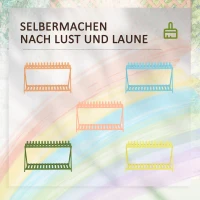 Outsunny Blumenregal aus Holz 2-stufiger Pflanzenständer Blumenständer Natur innen draußen 108 x 37 x 65 cm(m-5)