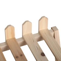 Outsunny Blumenregal aus Holz 2-stufiger Pflanzenständer Blumenständer Natur innen draußen 108 x 37 x 65 cm(m-8)