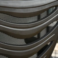 Vinsetto Mesh Office Chair for Home Swivel Task Desk Chair with Lumbar Back Support, Flip-Up Arm, Adjustable Height, Black(m-12)