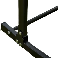 Outsunny Set of 2 S-shaped Lounge Chair Foldable Sleeping Bed 165x61x63cm Khaki(m-10)