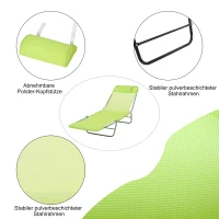 Outsunny Ligstoel liggen ligbank voor buiten stoel relax lounger lounger voor in het bad tweebenig 4 kleuren(m-7)