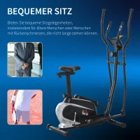 HOMCOM Rower treningowy z wyświetlaczem LCD czarny 103 cm x 62 cm x 151 cm(m-4)