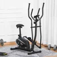 HOMCOM Rower treningowy z wyświetlaczem LCD czarny 103 cm x 62 cm x 151 cm(m-2)