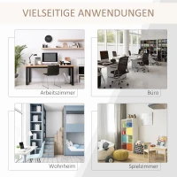 HOMCOM biurko regał na książki biurko komputerowe stół biurowy z 4 półkami możliwość regulacji płyta wiórowa E1 metalowa rama czarny + rustykalny brązowy 140 x 60 x 122 cm(m-6)