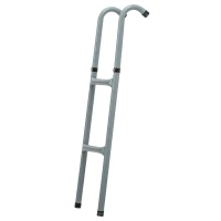 HOMCOM 6-10ft Trampoline Ladder Galvanized w/ Non-slip Mat(m-1)