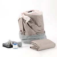 Outsunny Spa Gonflable carré 2 Places 2 couchettes Infinite - 140 Buses d'air Hydro-massantes - Fonctions Chauffage Filtration - Liner PVC Perle Taupe(m-6)