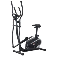 HOMCOM Rower treningowy z wyświetlaczem LCD czarny 103 cm x 62 cm x 151 cm(m-1)
