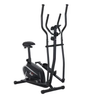 HOMCOM Rower treningowy z wyświetlaczem LCD czarny 103 cm x 62 cm x 151 cm(m-11)