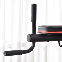 HOMCOM atlas z drążkiem do podciągania wielofunkcyjna stacja do dipów przyrząd do ćwiczeń w domu na siłowni stal kolor czarny 187 x 110 x 220 cm(m-9)