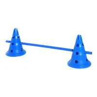 PawHut Dog Agility Equipment Training Hurdles Play Run Jump Kit Indoor Outdoor Pet Puppy Exercise Sets w/ 5 Cross Bars & 10 Cones(m-7)