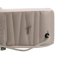 Outsunny Spa Gonflable carré 2 Places 2 couchettes Infinite - 140 Buses d'air Hydro-massantes - Fonctions Chauffage Filtration - Liner PVC Perle Taupe(m-5)