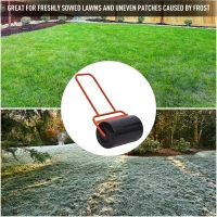 Outsunny 38L Fillable Cylinder Steel Lawn Roller - Red(m-5)