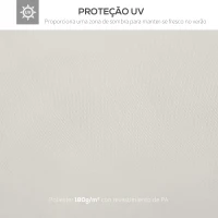 Outsunny Toldo de Substituição 3x3m para Pérgolas Toldo de Substituição de Pérgolas de Jardim Creme(m-4)