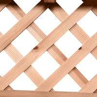 Outsunny Fir Wood Outdoor Garden Table w/ Drawer Potting Bench with Bottom Shelf Hooks Trellis for Garage Greenhouse(m-7)