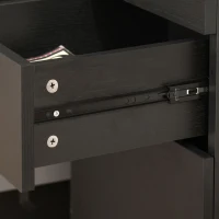 HOMCOM Comoda de Birou cu 3 Sertare cu Role, Dulapior fiset, Negru(m-10)