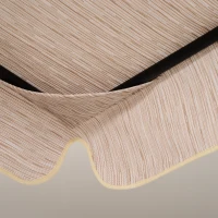 Outsunny Steel Frame 3-Seater Outdoor Garden Swing Chair w/ Canopy Beige(m-8)