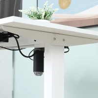 Vinsetto Birou reglabil pe 3 Inaltimi Design Anti-coliziune, 120x60x74.5-114.5cm, Alb(m-8)