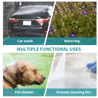 Outsunny Retractable Garden Water Hose Reel 49.2 ft Wall Mounted Auto Rewind and Slow Return System Any Length Lock(m-5)