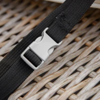 Outsunny Perna pentru Sezlong si Fotoliou Plaja cu Sireturi, Husa Detasabila din Poliester, 188x53x8cm, Alb Crem(m-7)