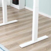 Vinsetto Birou reglabil pe 3 Inaltimi Design Anti-coliziune, 120x60x74.5-114.5cm, Alb(m-9)