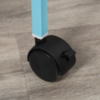 PawHut Colivie pentru Pasari 2 in 1 Voliera pentru Interior cu 4 Roti Pivotante, Tavi Detasabile si Recipiente din plastic, 51,5x50x140cm, Albastra(m-9)