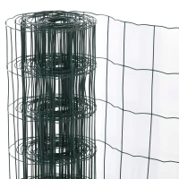 PawHut Rola de Plasa pentru Tarc de 10 m din Otel, Gard de Siguranta pentru Animale de Exterior cu Acoperire din PVC, 7,5 x 10 cm(m-7)