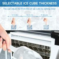 HOMCOM aparat gheata, 3,2l cu autocuratare, 20 kg/zi(m-7)