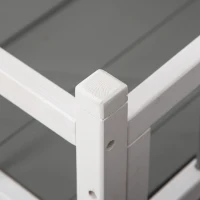 PawHut Casuta de Exterior pentru Pisici cu 2 Intrari, 2 Trepte si 1 Balcon, Canisa pentru Pisici din Lemn de Brad, 60x46x65 cm, Gri(m-8)