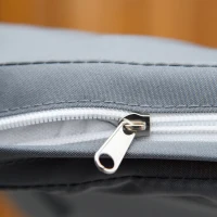 Outsunny Set Mobilier de Gradina din Ratan PE de 3 Piese, Salon in Aer Liber cu 2 Scaune si Masa cu Blat de Sticla pentru Terasa si Bistrò, Gri(m-8)