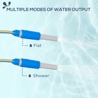 Outsunny Retractable Hose Reel w/ Any Length Lock, Auto Rewind Slow Return System and 180° Swivel Wall Mounted Bracket, 46 x 21 x 40cm(m-7)