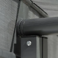 Outsunny 2-in-1 Patio 3 Seater Swing Chair Hammock w/ Cushion Adjustable Canopy Garden(m-10)