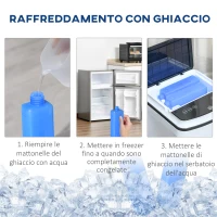 Racitor prin Evaporare HOMCOM 3 in 1, Ventilator cu Gheata si Umidificator, 3 Viteze, 3 Moduri, Telecomanda si Timer, 75 W Alb(m-5)